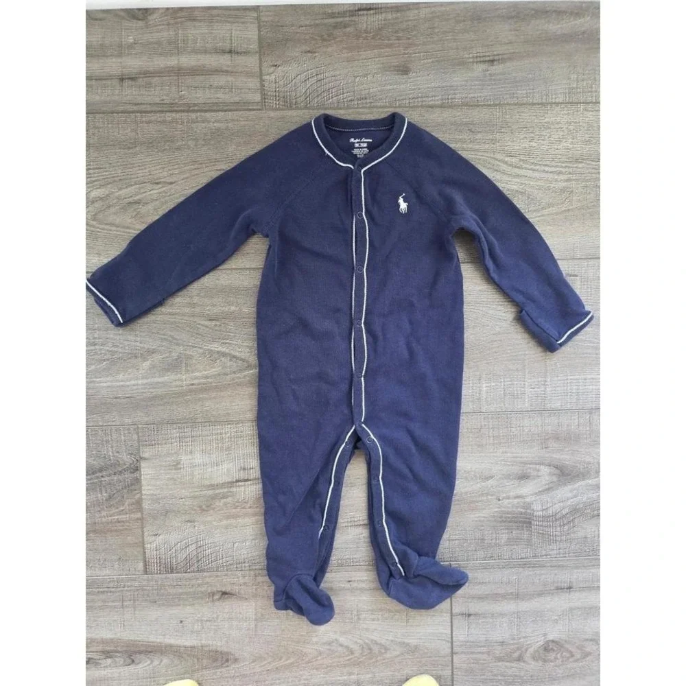 Ralph lauren baby boy sleeper 9 mos